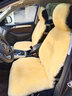 首赋汽车坐垫冬季羊毛 羊剪绒通用短毛毛绒皮毛一体毛垫 冬天保暖座套 米黄色 实拍图