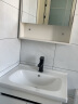 欧帝奴（OUDINU）浴室柜 陶瓷一体盆 卫生间洗脸台盆柜组合 智能洗手台 洗漱台套装 皓月白60cm普通龙头 实拍图