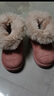 巴布豆儿童棉拖鞋冬宝宝1-3小孩加绒4-5岁男童6-9岁加绒保暖鞋女童棉拖 2016粉红 内长15cm 16码适合脚长13.5-14cm 实拍图