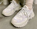 FILA FUSION斐乐女鞋经典硬糖鞋厚底鞋时尚运动休闲鞋 【棉花糖/银-MM】 硬糖鞋1代 39 实拍图