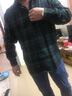 啄木鸟长袖衬衫男春秋季外套男士休闲上衣服男装青年潮流百搭格子衬衣男 CS1919墨绿格 3XL 实拍图