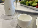 上下一白陶瓷温酒壶清酒黄酒白酒酒具家用酒具羊脂玉瓷酒杯定制 1壶6杯2号杯礼盒装实木托盘 实拍图