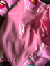 李宁（LI-NING）儿童泳衣男女童分体防晒冲浪服舒适透气海边温泉泳装671粉色140 实拍图