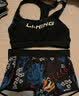 李宁（LI-NING）泳衣女分体三件套沙滩度假防晒罩衫遮肚显瘦温泉泳装727黑蓝M 实拍图