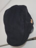7PM鸭舌帽男士帽子秋冬季中老年前进帽羊毛纯色贝雷帽男韩版爸爸帽子 黑色(56-58cm) 实拍图