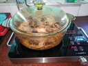 康宁 晶彩透明玻璃锅蒸锅汤锅耐高温明火烧康宁晶钻锅玻璃蒸格玻璃锅 浅锅4.1升蒸锅晶磁锅 1层 24.5cm 实拍图