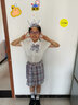 jk裙套装全套夏季儿童学院风班服夏天半身短裙女童10岁裙子粉色格子裙 独角兽套装(没有包包) 150cm 实拍图