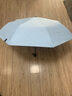 SAIVEINA赛维纳太阳伞防晒防紫外线遮阳伞女三折黑胶晴雨两用伞折叠五折伞 三折款-浅蓝（雾面手柄） 实拍图