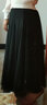 欧偲麦 网纱半身裙女新款女士a字裙高腰韩版百褶裙半身长裙子 9588 黑色 均码 实拍图