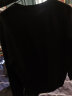 罗蒙（ROMON）卫衣男士圆领外套2024年春季新款中青时尚百搭纯色上衣 8599HP黑色 170 实拍图