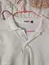 啄木鸟（TUCANO）短袖t恤男士纯色商务休闲拉链领polo打底衫时尚上衣男装白色2XL 实拍图