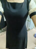 欧莎（OSA）黑色方领连衣裙女夏季23年新款中长款赫本风法式泡泡袖裙子短袖 黑色B S 实拍图