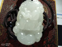 古甄轩新疆和田白玉十二生肖吊坠和田玉龙吊坠鼠牛虎兔龙蛇马羊猪狗玉牌吊坠 兔 实拍图