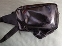 Coilenklaon肯林卡文胸包男真皮运动单肩包斜挎包潮流胸前跨包头层牛皮跑步手机腰包 黑色 实拍图