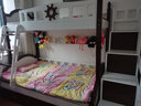 十亿客 上下床实木橡胶木儿童高低床双层床成年成人大人床子母床上下铺 【白色】爬梯款 上铺宽100cm下铺宽120cm 实拍图
