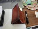 歌若拉（GERUOLA）新款钱包男式短款真皮潮牌多功能驾驶证头层牛皮高档品牌钱夹卡包 黄棕色-三.折款-内外全皮款 实拍图