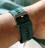 手表配件 适配华米1/2/2s华米AMAZFIT 2代硅胶表带 GTS/GTR手表带 20 22mm HW-J11墨绿色钢扣 22mm 实拍图