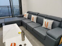 卓芝布艺沙发客厅组合北欧现代简约可拆洗科技布贵妃中小户型家具 四位+贵妃榻定制3米(科技布乳胶) 实拍图