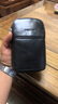 尊禄Vanlord 男士真皮腰包小头层牛皮 休闲竖款运动多功能手机包 黑色 实拍图