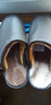 范米尼头层牛皮真皮棉拖鞋秋冬男士女情侣室内居家拖鞋老人保暖防滑家居 618【棕色】显瘦版 41-42 码【28】内长26厘米 实拍图