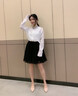 Avmko蓬蓬纱裙2025春夏新款高腰大摆显瘦a字伞裙网纱半身裙短裙百褶裙 黑色 均码 实拍图