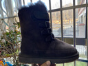 AU&MU澳洲红色雪地靴女冬季羊皮毛一体男女靴保暖加绒防滑大码户外棉鞋 巧克力色 【男女款】【羊皮毛一体】310 35 U4(34/35) 实拍图