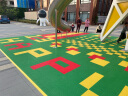 室外悬浮地板学校幼儿园户外用的篮球场拼装塑胶地板羽毛球场地垫步得滑 双层小米格绿 定制/每平方 晒单实拍图
