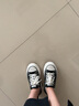 环球厚底帆布鞋2025新款增高鞋子女百搭学生超火松糕休闲板鞋 黑色 35 实拍图