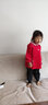优贝祥女宝宝反穿衣灯芯绒秋冬幼儿园大码罩衣婴儿吃饭衣防水有加长款 大红色葵花 110码【身高100左右】 实拍图
