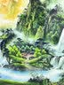 悠弦国画山水画客厅斗方办公室挂画餐厅玄关走廊过道装饰画新中式字画 富水长流 实木画框65*65厘米 实拍图