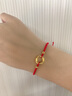 中国黄金（CHINA GOLD）黄金手链女士足金平安扣情侣手链七夕情人节礼物送女友老婆 龙凤呈祥手链 女款约0.4克 实拍图