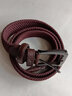 JWKE高档男士针扣帆布编织腰带弹力皮带休闲百搭松紧裤带男朋友礼物  深咖啡 100cm （建议130斤以下） 实拍图