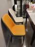邦将 北欧轻奢餐椅休闲椅子家用简约化妆靠背现代酒店椅铁艺餐桌椅 黑腿橘咖【2把起发】 实拍图