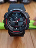 卡西欧（CASIO）手表男G-SHOCK迷彩黑武士双显大表盘运动防水表学生送礼推荐520 红牌GA-100-1A4 实拍图