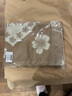 沐凡 枕巾 纯棉加厚 一对2条装四季柔软透气全棉卡通情侣单人枕头巾 网格苹果驼一对 50*75cm 实拍图