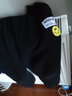枣安童装男童女童裤子夹棉棉裤加绒加厚儿童保暖裤子北方中大童冬季外穿裤一条过冬 笑脸 181黑色夹棉羊胎绒加厚 140(建议身高135左右) 实拍图