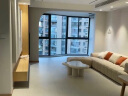 简尼马丁 轻奢奶油侘寂风客厅磨砂绒大户型设计师科技布四人位布艺沙发 （海绵+3分乳胶）（3.3米）+脚踏 实拍图