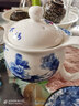 杰艺陶瓷茶壶大号单壶功夫茶具青花瓷品茗杯山水青花泡茶壶大容量茶壶 双层茶壶-(青花牡丹) 实拍图