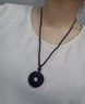 芯奢男士项链貔貅吊坠男女款平安扣项链情侣款挂件项链男潮父亲节礼物 黑绳款 实拍图