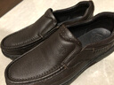 骆驼（CAMEL）男鞋商务休闲低帮套脚办公爸爸皮鞋 G14A545711 棕色 43 实拍图