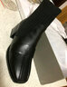 浅町秋冬厚底切尔西靴女烟筒短靴女马丁靴女牛皮中筒靴子松糕底皮靴女 黑色(单里) 37 实拍图