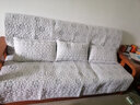 菲梵阁沙发垫套装布艺全棉定制实木组合沙发罩套盖巾四季简约通用坐垫子 米白昙花【正反面全棉】 70×70CM（单条装） 实拍图