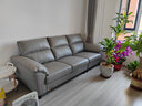 芝华仕（CHEERS）宜居布沙发现代简约科技布艺带妃位中大户型客厅家用芝华士6301 浅灰色生态云皮2.47m三人位 年前发货（地址详询客服） 实拍图