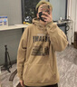 Colombass潮牌联名秋季新款美式复古卫衣男潮ins连帽宽松oversize外套 驼色(面料升级) XL 实拍图