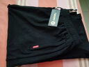 NBHD NASA七分裤男士休闲裤短裤纯色棉裤加肥加大码胖子宽松运动 黑色（直口-七分裤） 6XL 实拍图