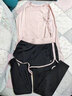 骆驼（CAMEL）长袖两件套健身服女瑜伽运动装 YK2226L5494 落樱粉 S 实拍图