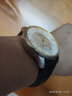 智盛手表带男真皮智盛表带适用天梭表带浪琴表带卡西欧天王dw阿玛尼飞亚达欧米茄依波路精工男女士配件 银蝴蝶扣-黑皮黑线 21mm 实拍图