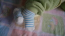 茵儿帮婴儿袜子棉质加厚儿童棉袜0-1-3岁宝宝袜子幼儿秋冬季保暖中筒袜 蓝色组5双装 6-12个月 实拍图