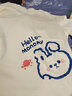 欧妤短袖t恤女2025夏季女装新款韩版宽松休闲体恤女上衣打底衫 奶白色嗨小兔+黄色晚安龙 2XL 建议120-130斤 实拍图