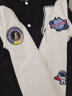 NASA LIKE官方潮牌外套春秋季植绒棒球服男女美式飞行员夹克大码男士上衣服 黑色 L（建议110-120斤） 实拍图